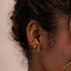 Peridot Marquise Drop Studs Silver 18K Gold Plated