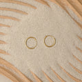 Small Thin Hoops Silver 18K Gold Plated
