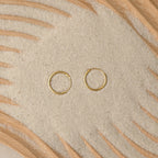 Small Thin Hoops Silver 18K Gold Plated