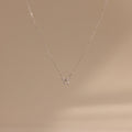 Diamond Bow Necklace  Silver 18K Gold Plated
