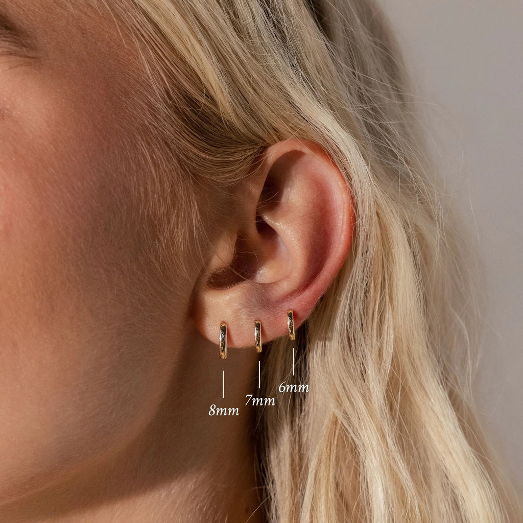 Dainty Huggies Silver 18K Gold Plated