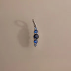 Sapphire Ombre Lace Charm Silver 18K Gold Plated