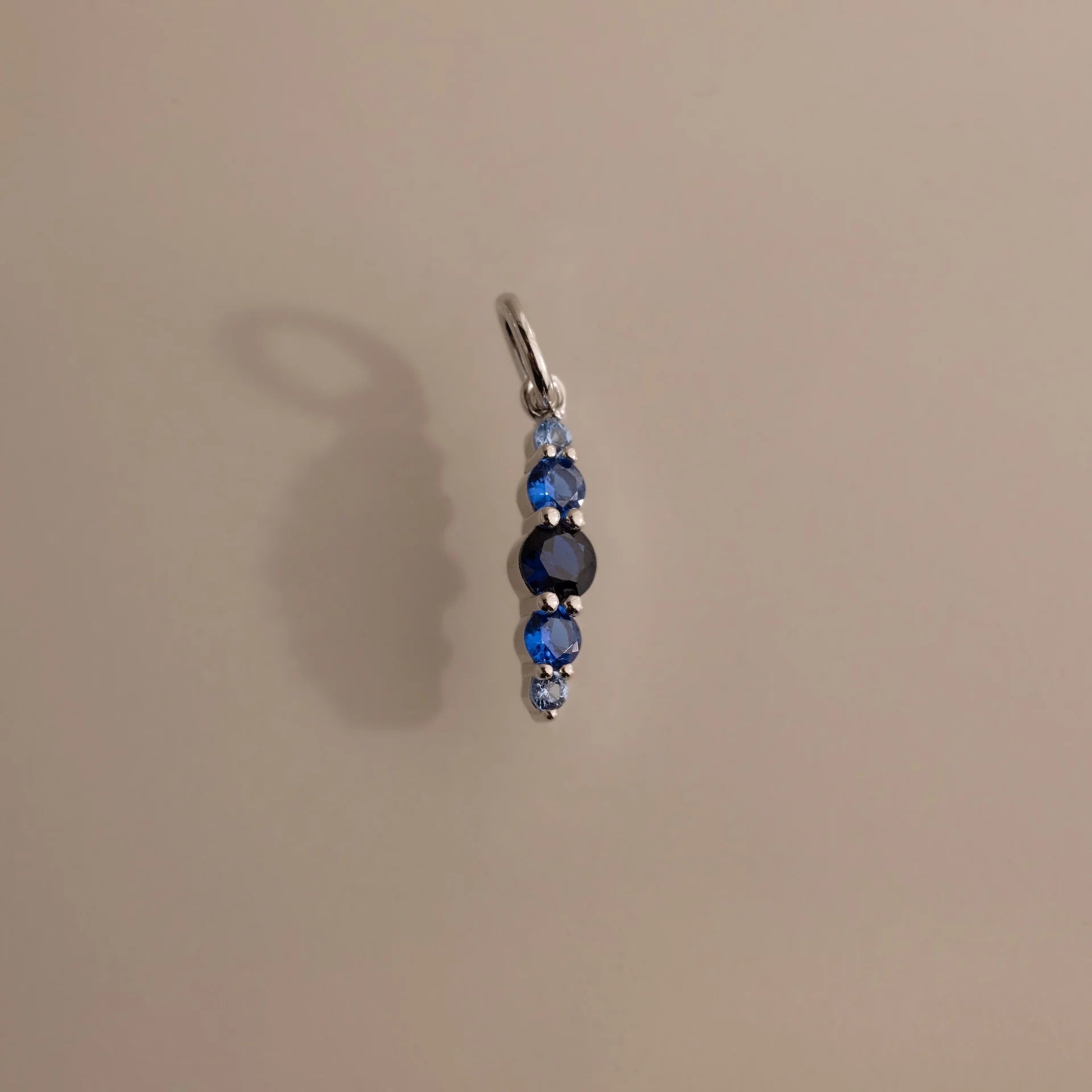 Sapphire Ombre Lace Charm Silver 18K Gold Plated