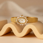 Diamonds Heart Timepiece Silver 18K Gold Plated