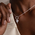 Hummingbird Charm Silver 18K Gold Plated