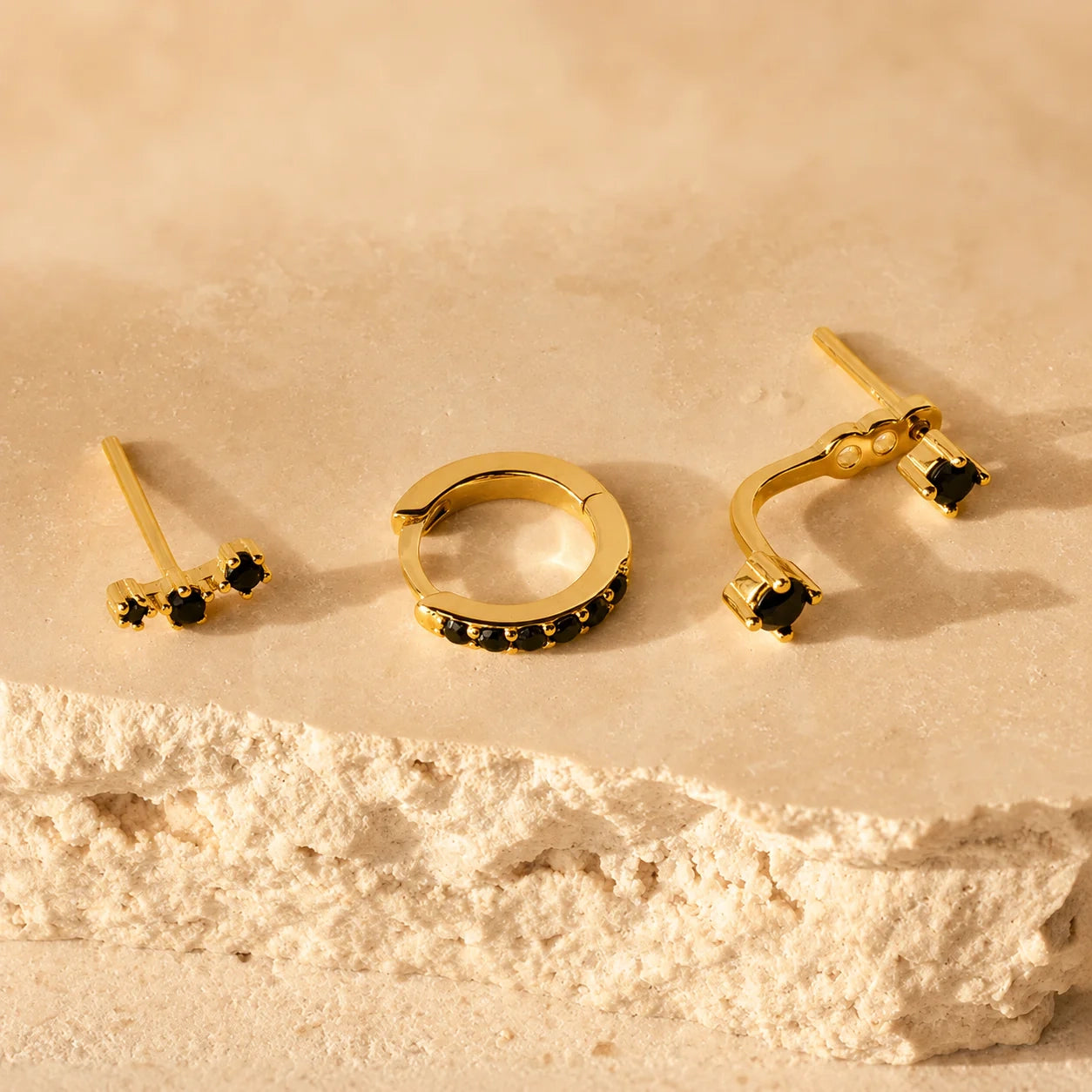 Black Diamond Earrings Set