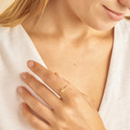 Alex Dainty Letter Ring Silver 18K Gold Plated
