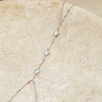 Diamond Bezel Hand Chain Silver 18K Gold Plated