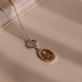 Love Poem Pendant Necklace Silver 18K Gold Plated