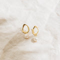 Rebecca Pearl Drop Earrings Silver 18K Gold Plated