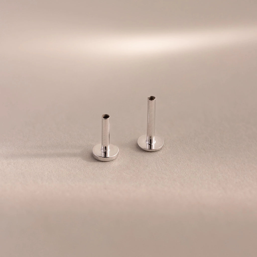 Flatback Posts Silver 18K Gold Plated
