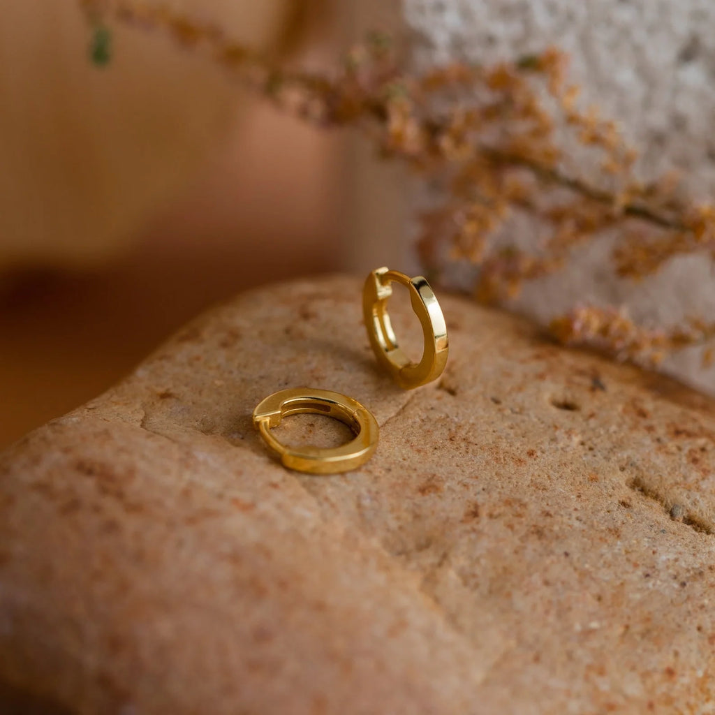 Huggies Silver 18K Gold plated
