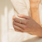 Diamond Pave Dome Ring Silver 18K Gold Plated