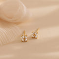 Pearl Ivy Flower Studs Silver 18K Gold Plated
