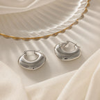 Chunky Geo Hoops Silver 18K Gold Plated