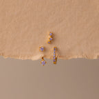 Opal Earring Trio Set Silver 18K Gold Plated