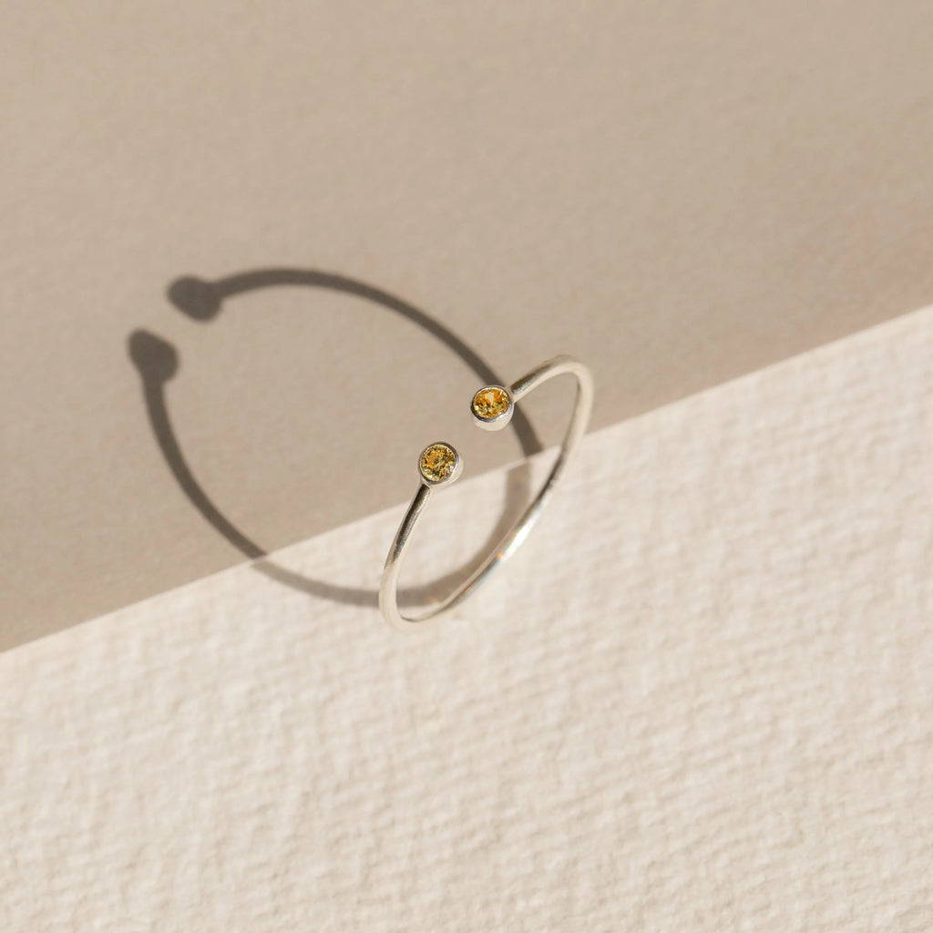 Tiny Dual Birthstone Ring