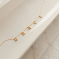 Pave Letter Necklace Silver 18K Gold Plated