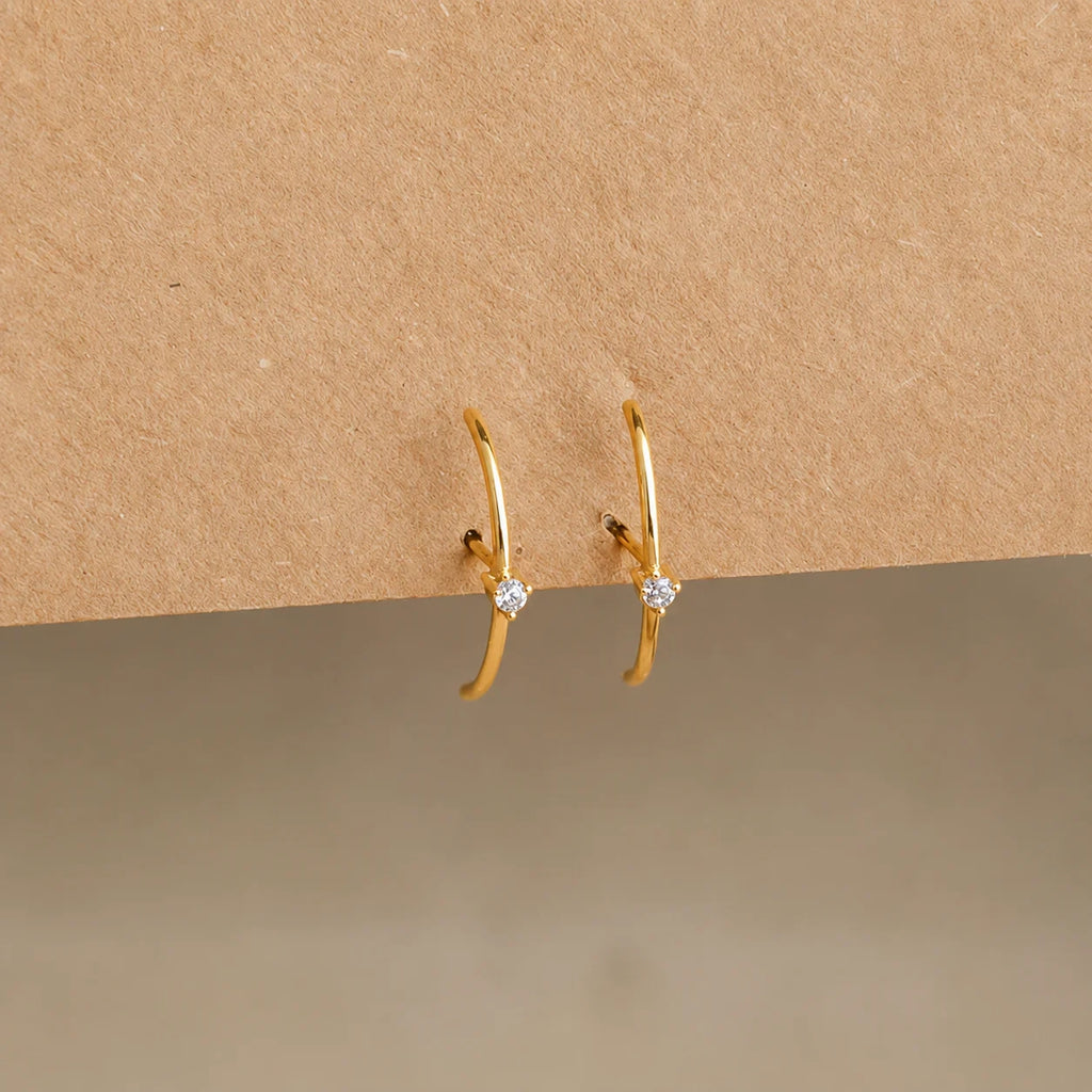 Arc Diamond Stud Earrings