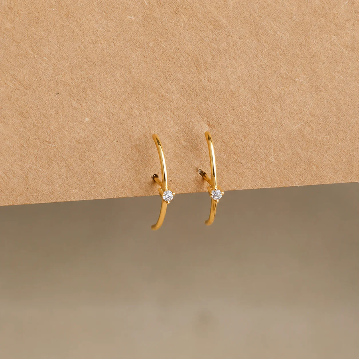 Arc Diamond Stud Earrings