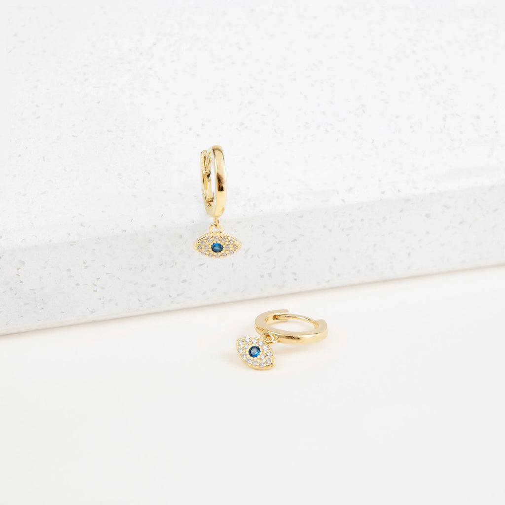 Iris Huggies Silver 18K Gold Plated