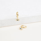 Iris Huggies Silver 18K Gold Plated
