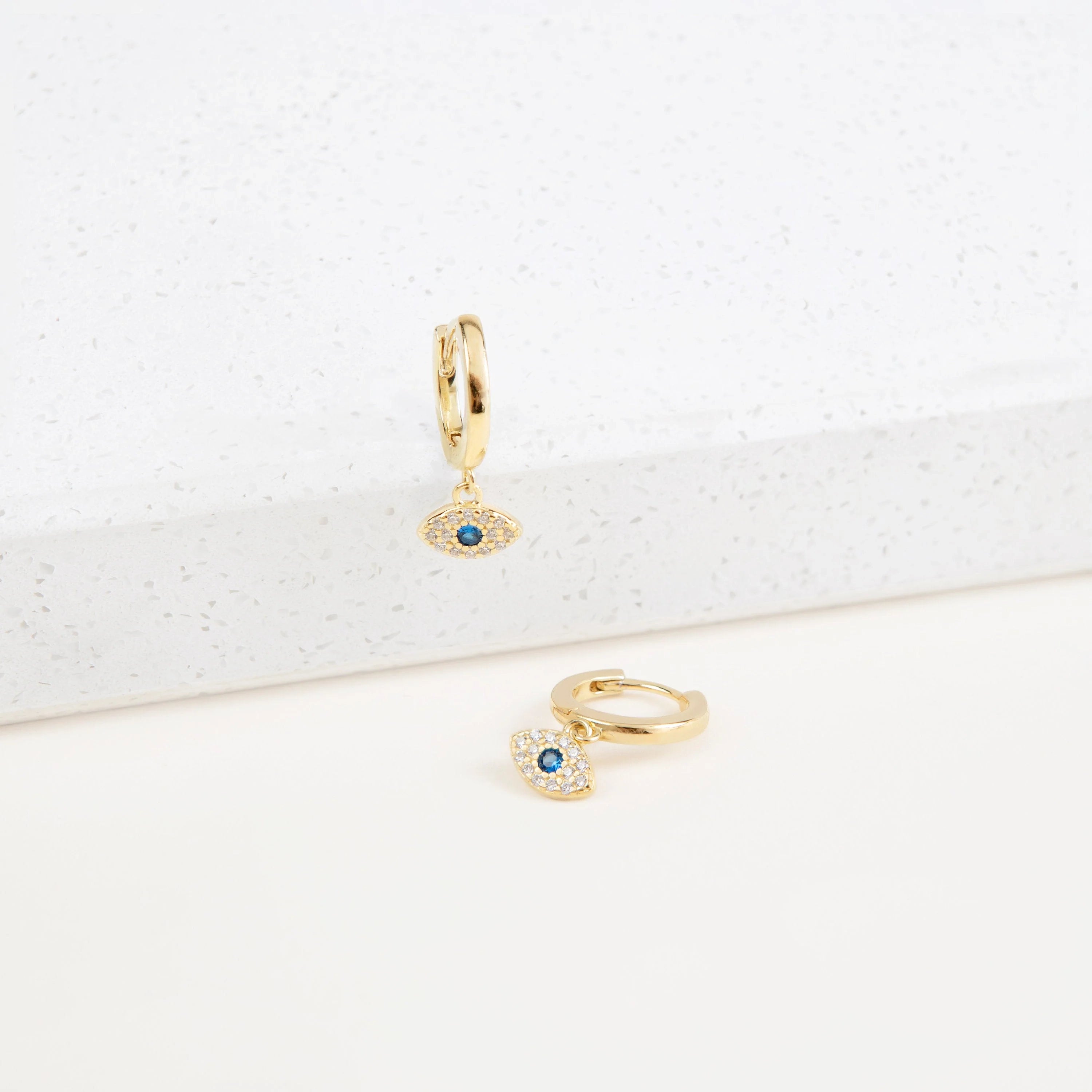 Iris Huggies Silver 18K Gold Plated