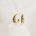 Croissant Hoops Silver 18K Gold Plated