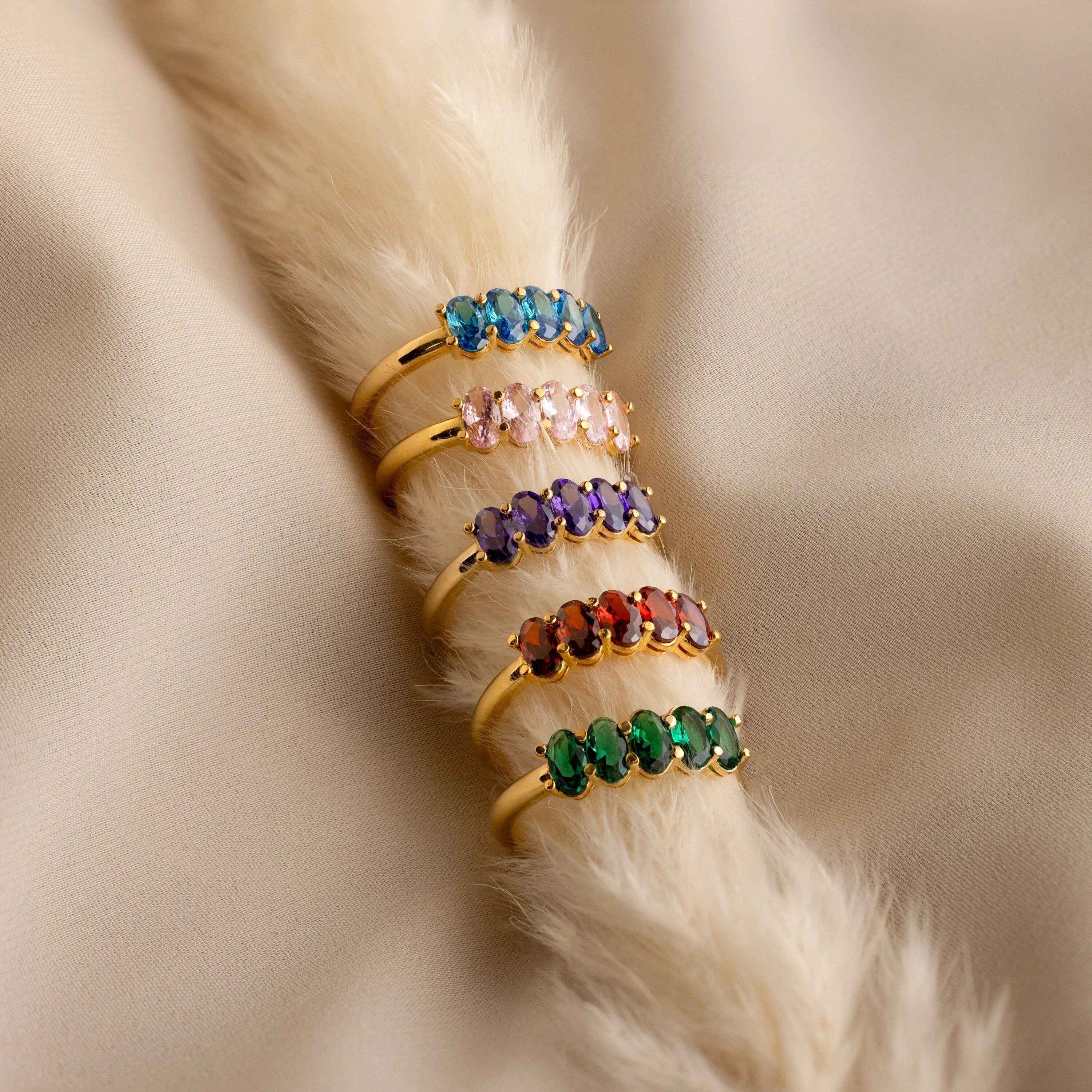 The Oval Birthstone Ring
