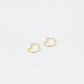 Heart Hoops Silver 18K Gold Plated