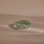 Jade Wave Ring Silver 18K Gold Plated