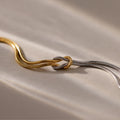 Mixed Metal Knot Bracelet in Silver 18K Gold Plated