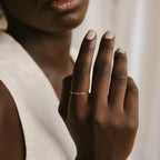 Tiny Birthstone Ring Silver 18K Gold Plated