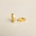 Audrey Hexagon Huggie Earrings