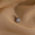 Opal Sun Charm Silver 18K Gold Plated