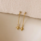 Starburst Drop Studs Silver 18K Gold Plated