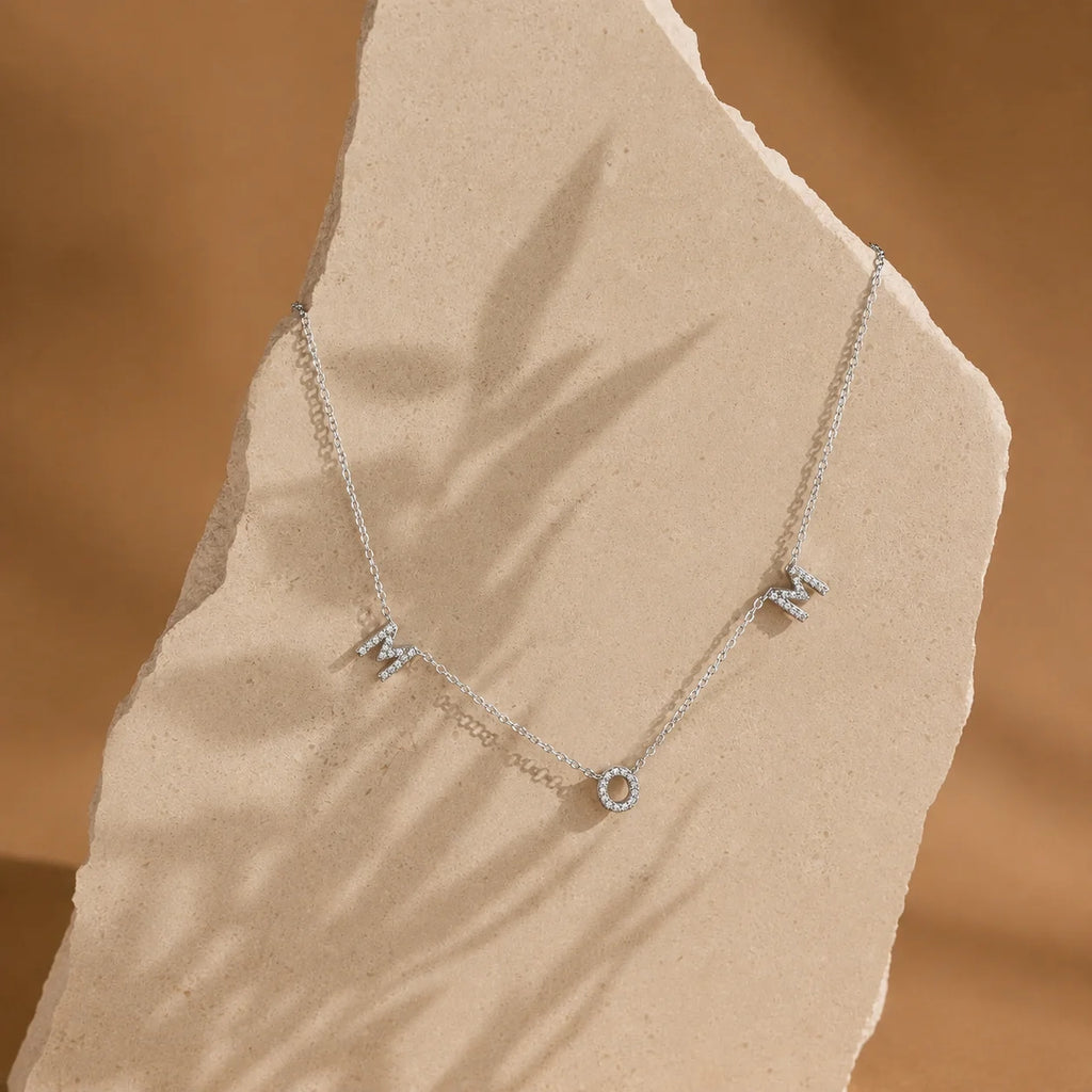 Pave Mom Necklace