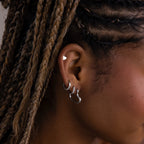 Heart Studs Silver 18K Gold Plated
