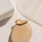 Diamonds Elora Baguette Wrap Ring Silver 18K Gold Plated