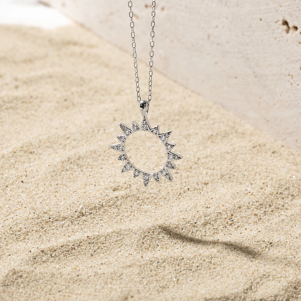 Pave Sun Necklace