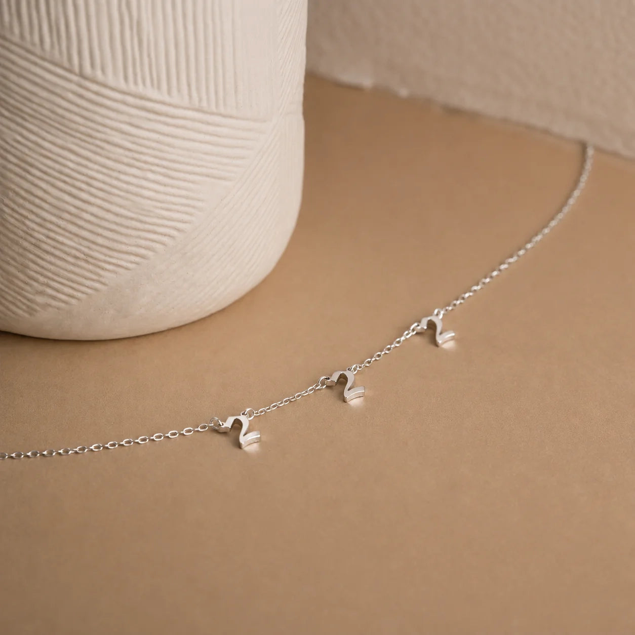 Old English Angel Number Necklace