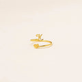 Initial Heart Wrap Ring
