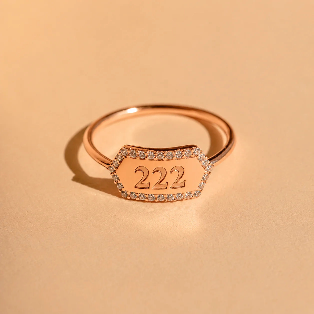 Engraved Hexagon Ring