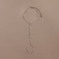 Sparkle Hand Chain Bracelet Silver 18K Gold Plated