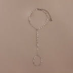 Sparkle Hand Chain Bracelet Silver 18K Gold Plated