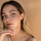 Medium Bold Hoops Silver 18K Gold Plated