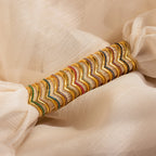 Chevron Birthstone Rings Set Silver 18K Gold Plated