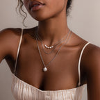 Baroque Pearl Necklace Silver 18K Gold Plated