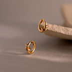 Love Knot Huggies Silver 18K Gold Plated
