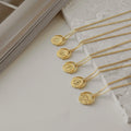Zodiac Spinner Necklace Silver 18K Gold Plated